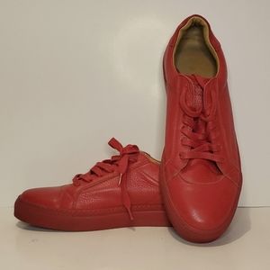 CROSTY Italian leather red  color Georgia made sneakers sz 43